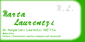 marta laurentzi business card